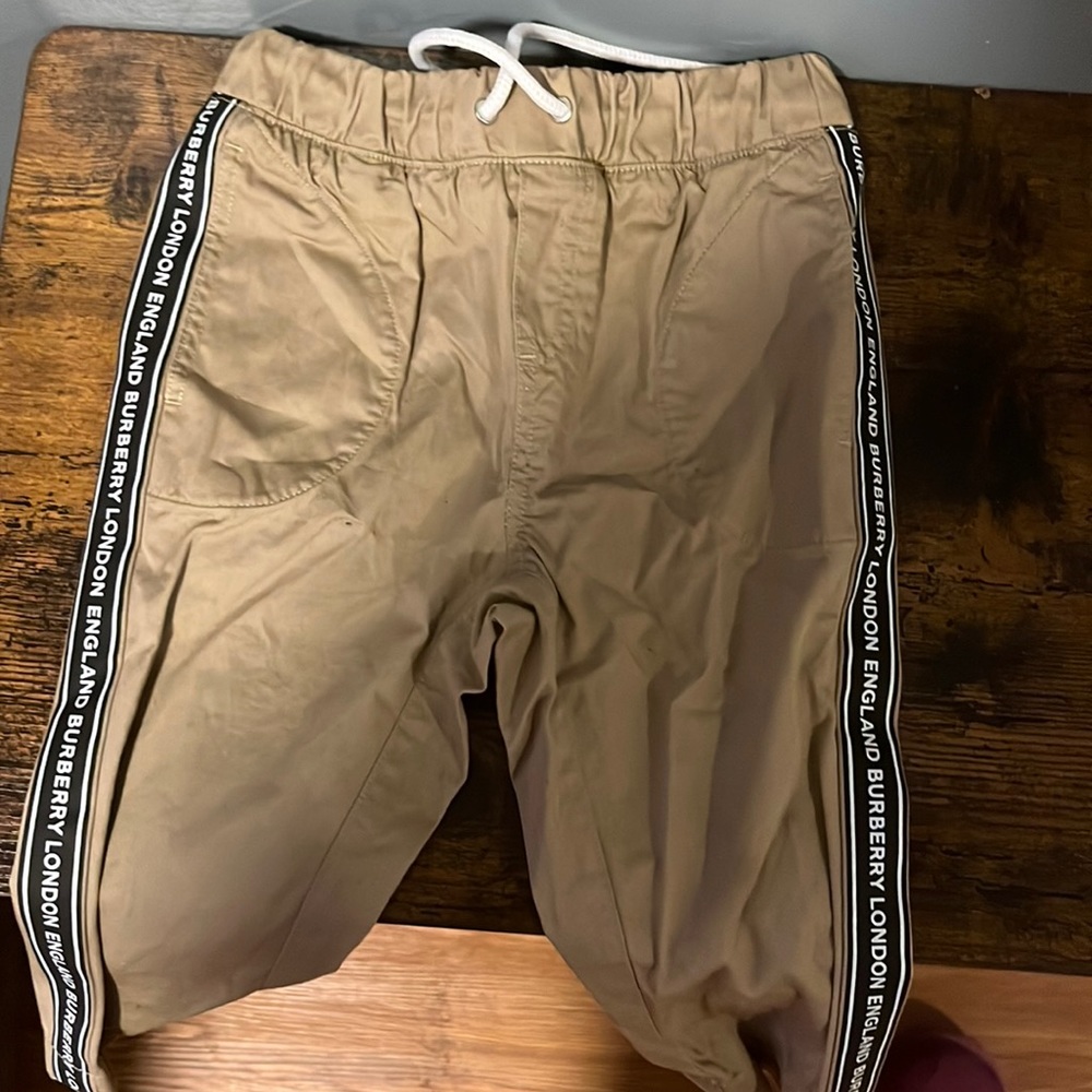 Size 12 months Burberry khaki pants worn once